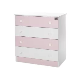 Lorelli Komód - White & Orchid Pink