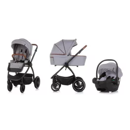   Chipolino Prestige 3az1-ben multifunkciós babakocsi - Cloud grey