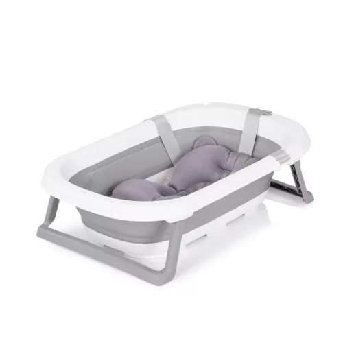 Chipolino Isla összecsukható kád hálós babatartóval 81 cm - Grey