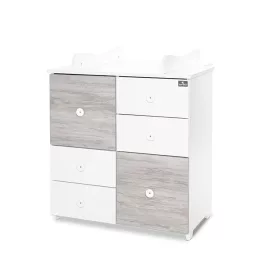 Lorelli Cupboard pelenkázó komód - White & Artwood ÚJ