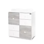 Lorelli Cupboard pelenkázó komód - White & Artwood ÚJ