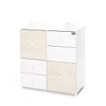 Lorelli Cupboard pelenkázó komód - White & Light Oak ÚJ