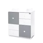 Lorelli Cupboard pelenkázó komód - White & Stone Grey ÚJ