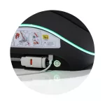 Chipolino Genesis Smart I-Size Isofix gyerekülés 125-150 cm hőszabályozással - Noir