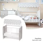 Lorelli Stars ringatható kiságy 60x120 - White / Artwood