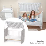 Lorelli Stars ringatható kiságy 60x120 - White / Amber
