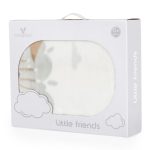 Baba takaró SHERPA 80x110 cm erdei állatos SZÜRKE